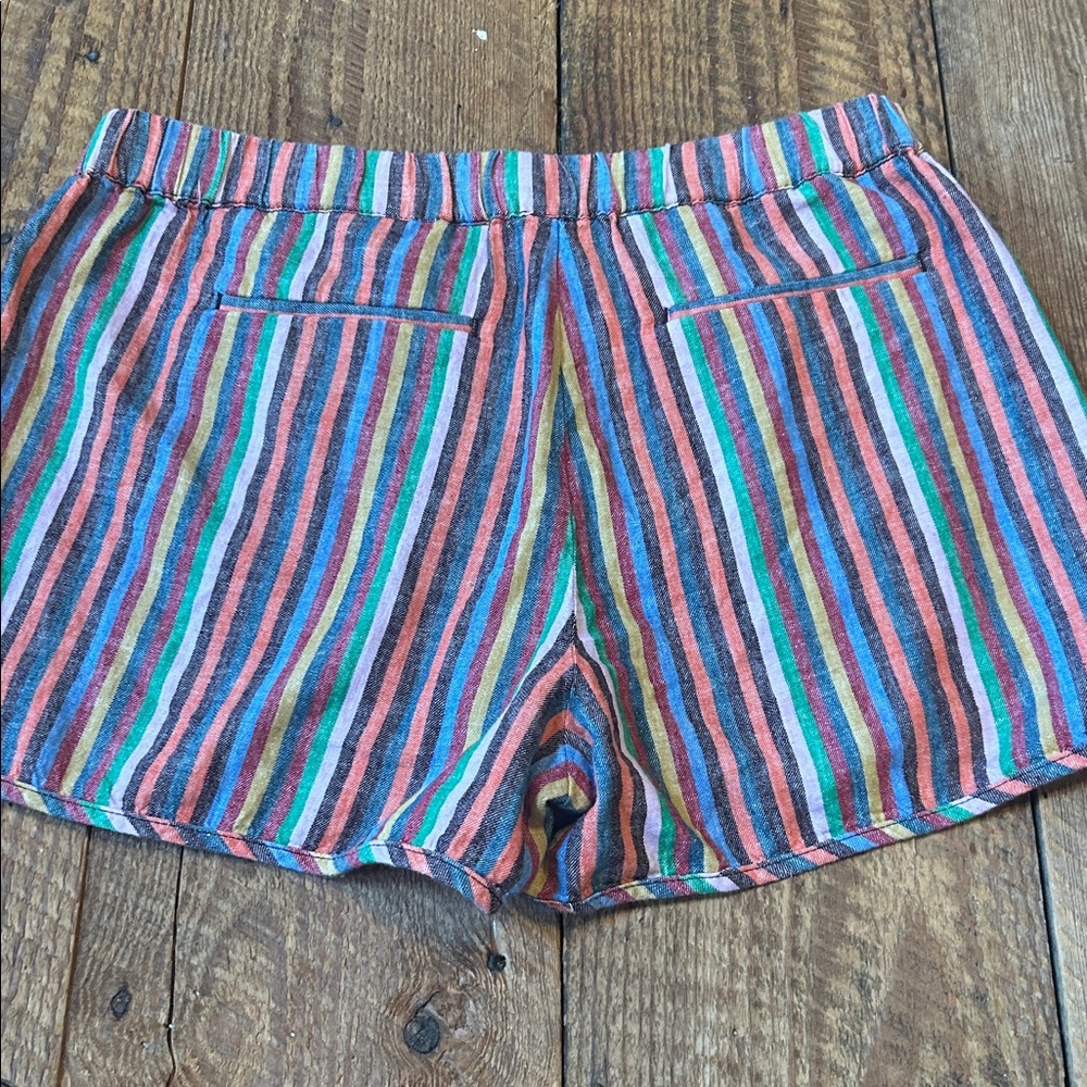 NWT MADEWELL Pull-On Shorts in Rainbow Stripe - Picture 5 of 5